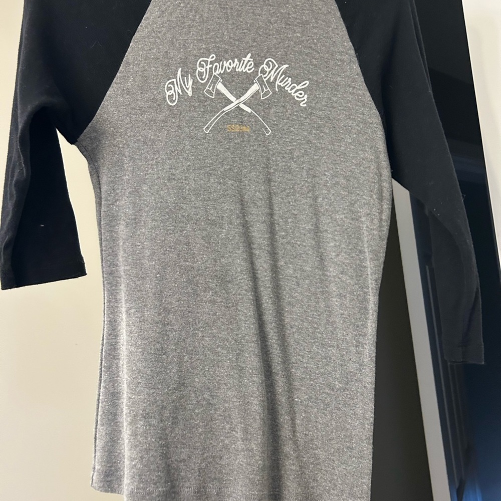 My favorite murder baseball tee